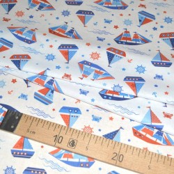Ситец Кораблики шир. 95 см