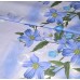 Бязь "Голубые цветы" шир 220