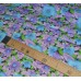Ситец набивной Цветы фиолетовый 7224-3
