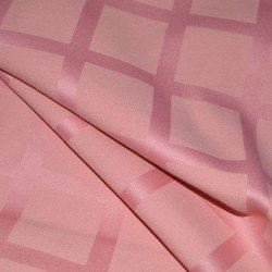 Отрез скатертной ткани "Журавинка" клетка розовая 150 х 400